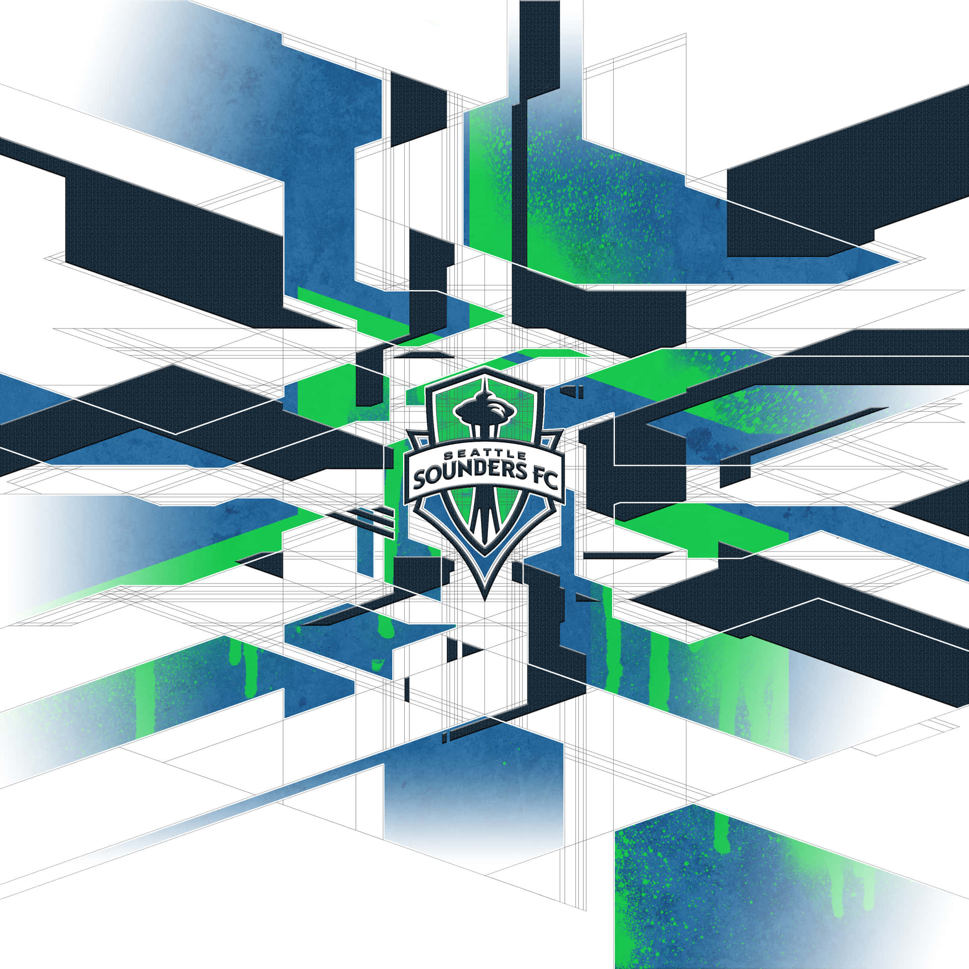 Seattle Sounders FC amerikansk fodboldholds logo tapet Wallpaper