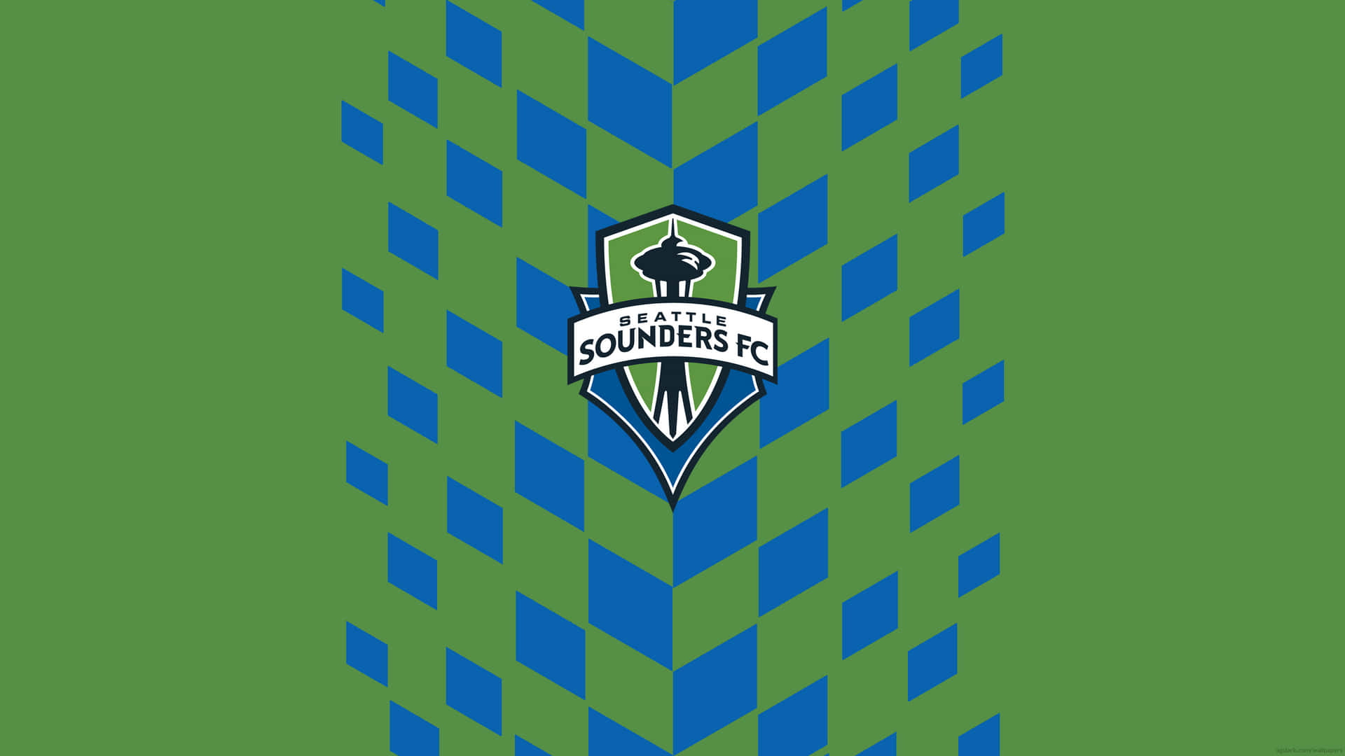 Seattle Sounders FC Blå Tjekbræt Tapet Wallpaper