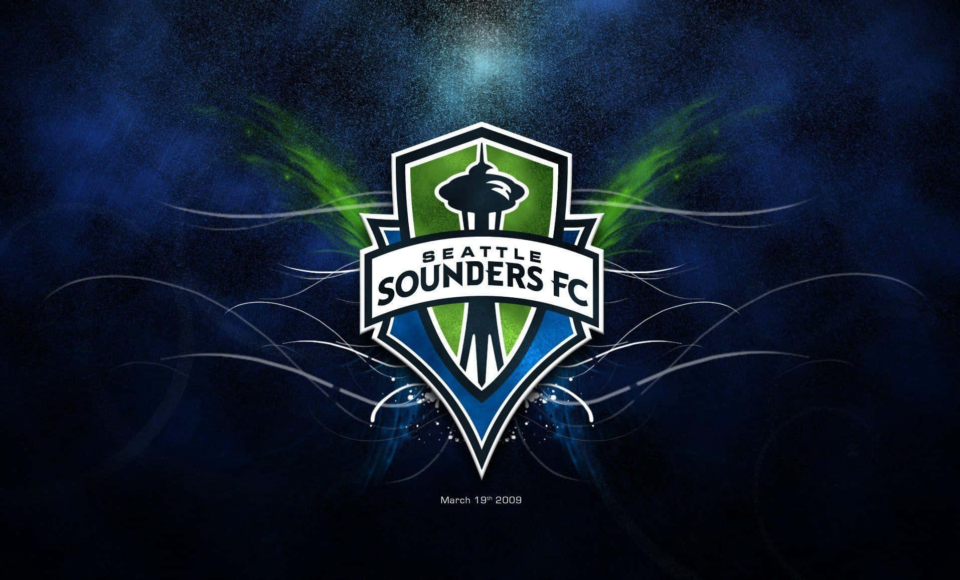 Logovivace E Verde Vibrante Dei Seattle Sounders Fc. Sfondo