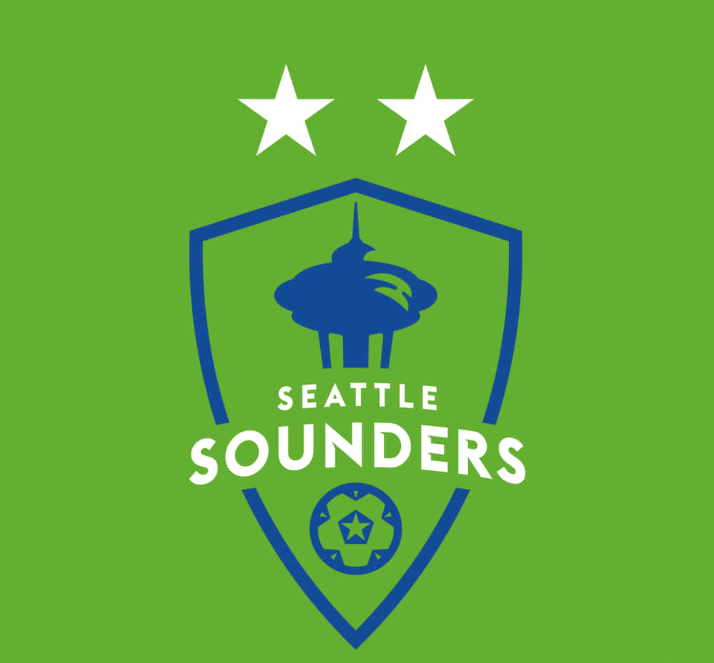 Seattle Sounders FC to-tonet Logo Tapet: Nu med Seattle Sounders FC to-tonet Logo! Wallpaper