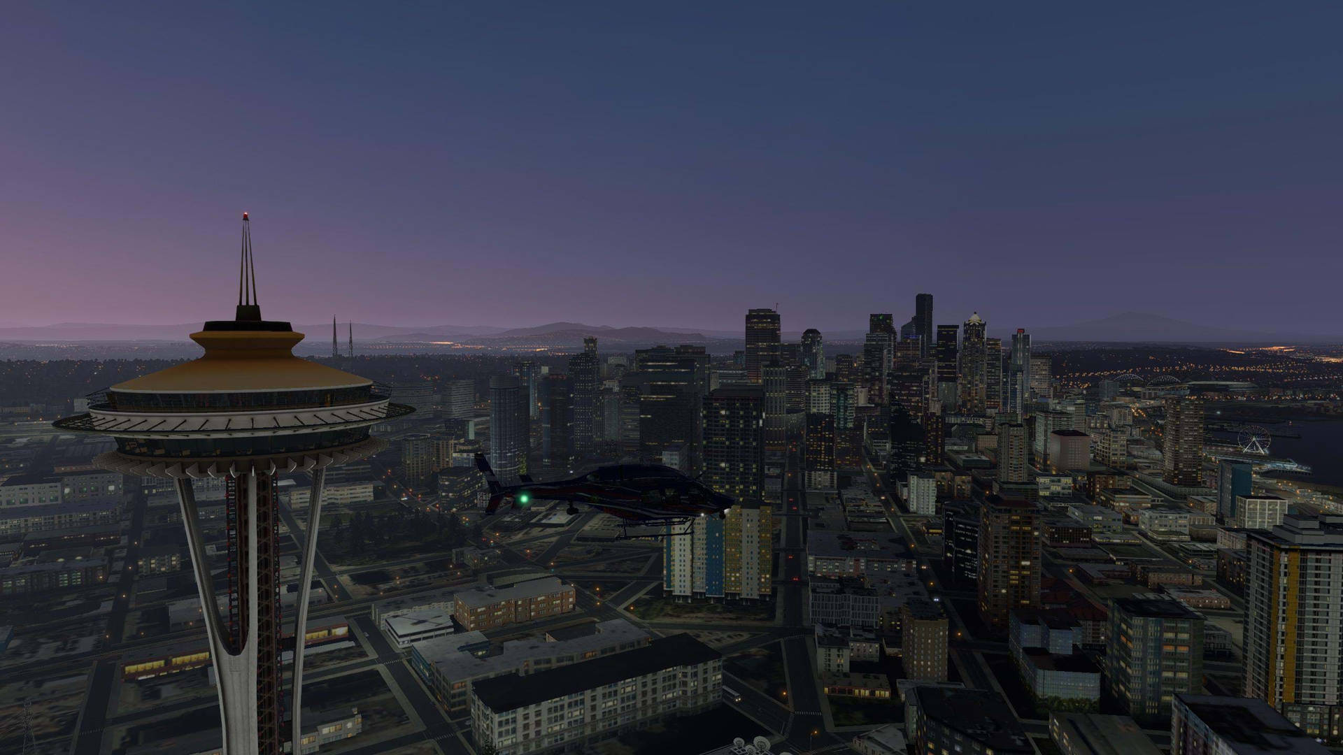 Majestic View of Seattle's Iconic Space Needle Wallpaper