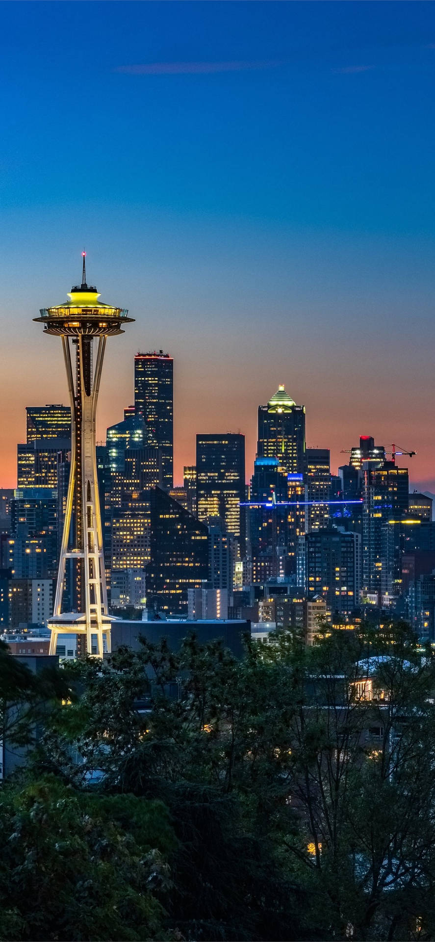 Torrede Seattle E Edifícios Papel de Parede