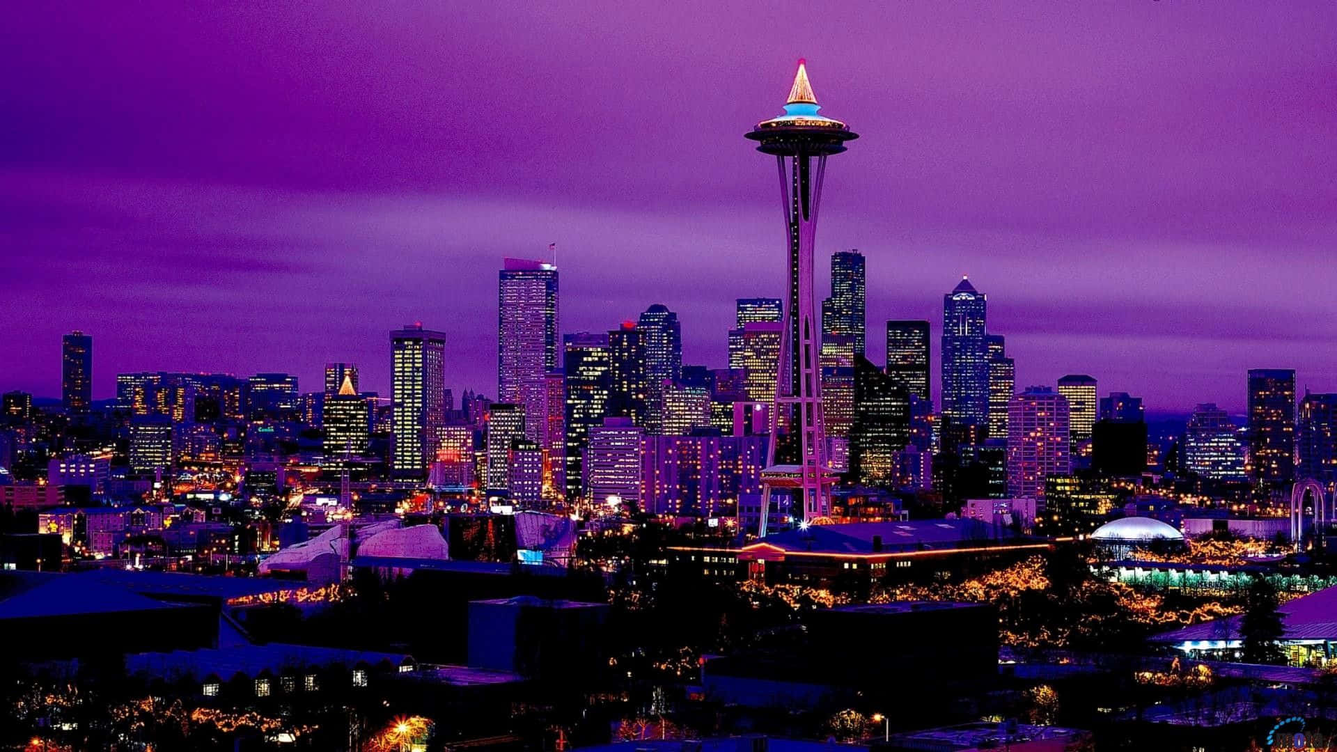 Seattlewashington Città Viola Sfondo