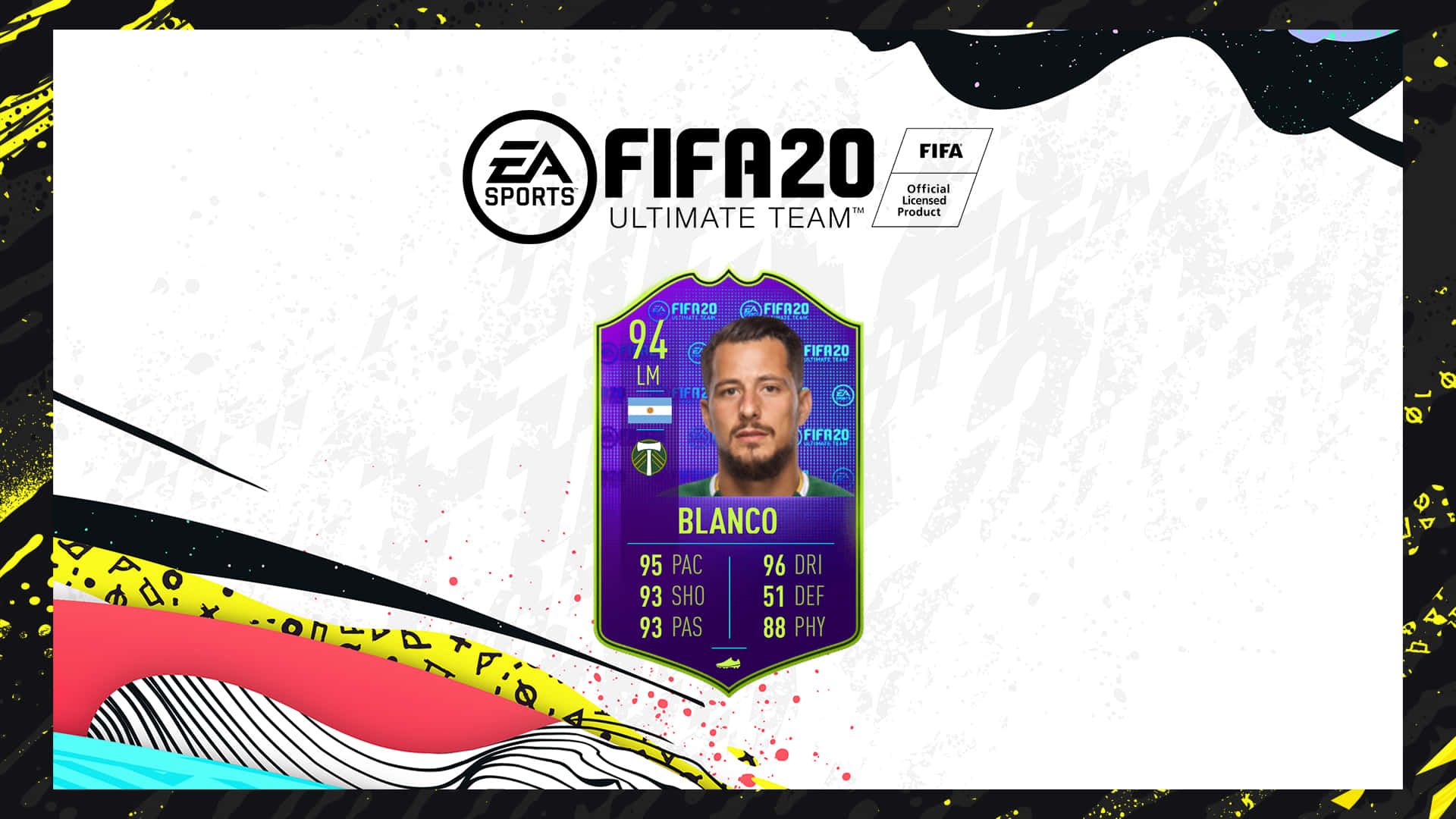 Sebastian Blanco FIFA 20 Game Card Wallpaper