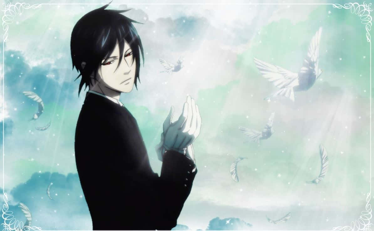 Sebastian Michaelis from the anime "Black Butler" Wallpaper