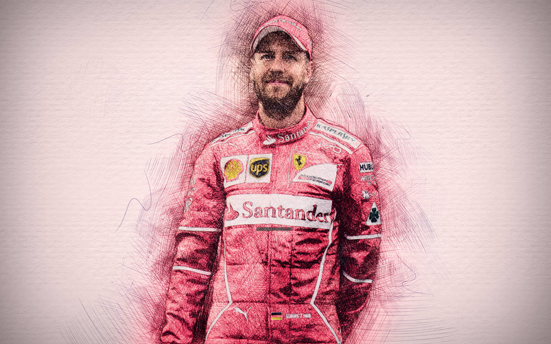 Sebastian Vettel Art Wallpaper