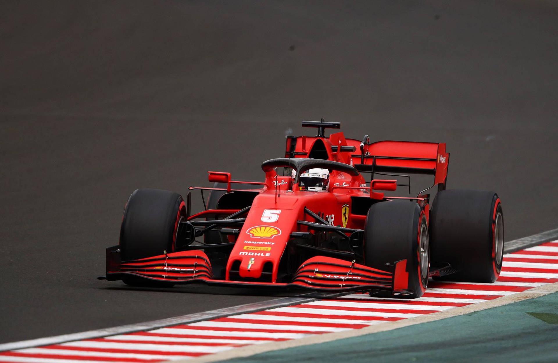 Sebastian Vettel Red Race Car Wallpaper