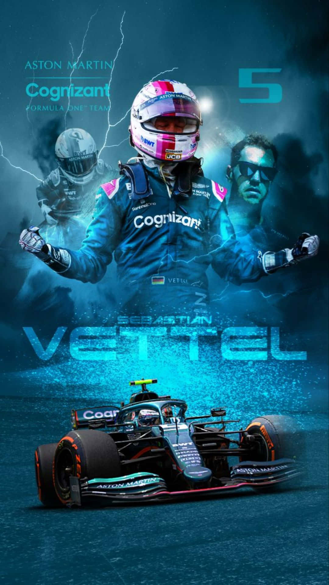 Cochede Sebastian Vettel Con Transmisión Semiautomática. Fondo de pantalla
