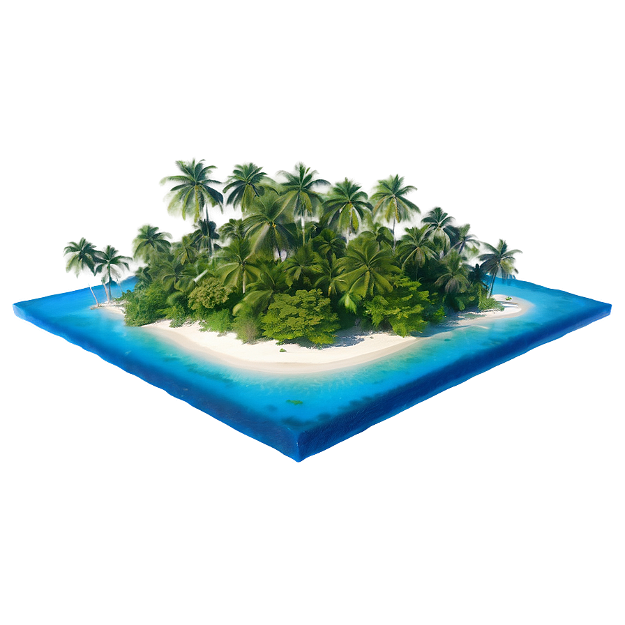 Secluded Island Paradise Png 06112024 PNG