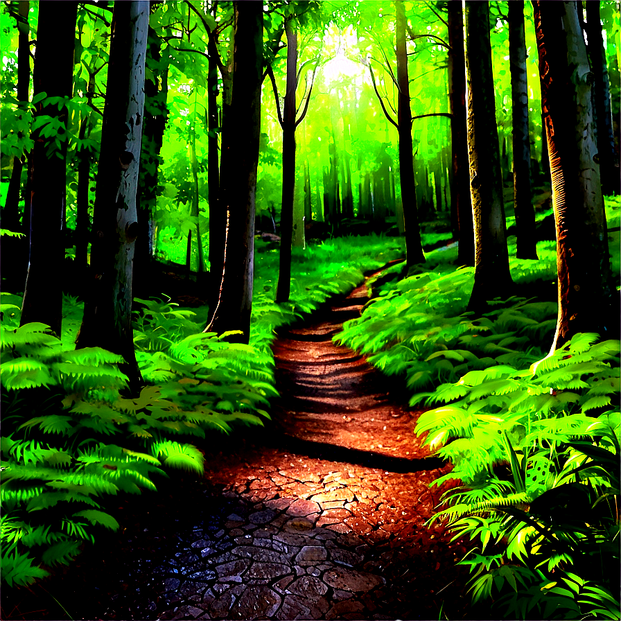 Secluded Woodland Path Png Ctt26 PNG