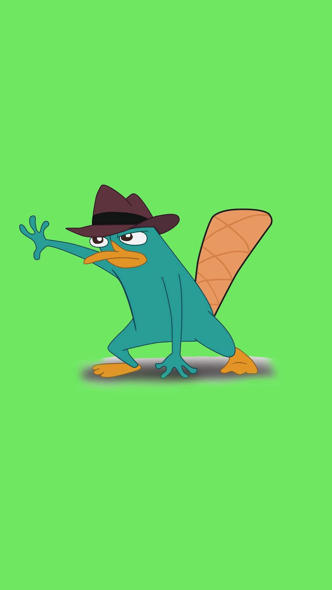 Secret Agent Platypus Cartoon Wallpaper