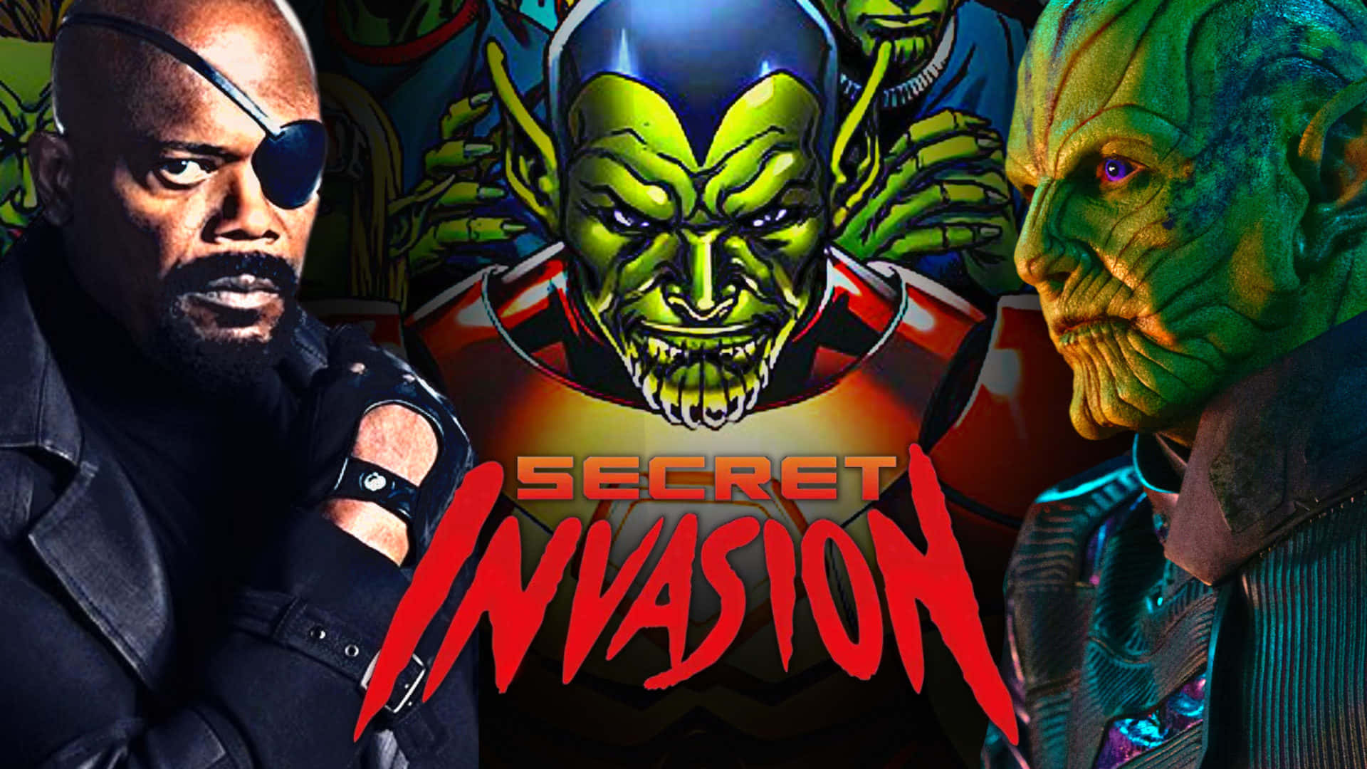 Marvel Secret Invasion Action Scene Wallpaper