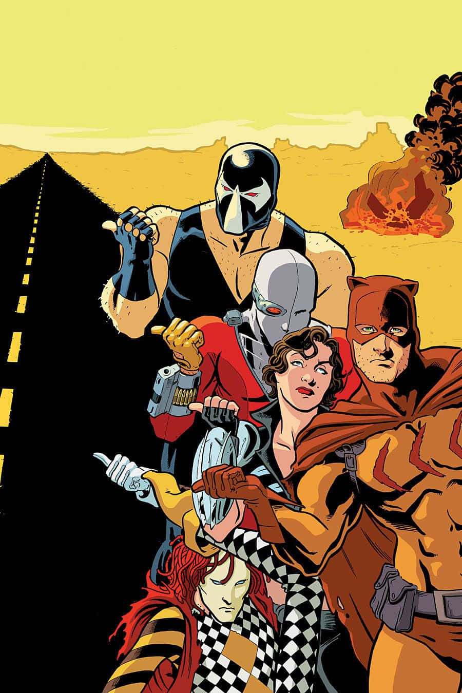 Secret Six Comic Cover Art Achtergrond