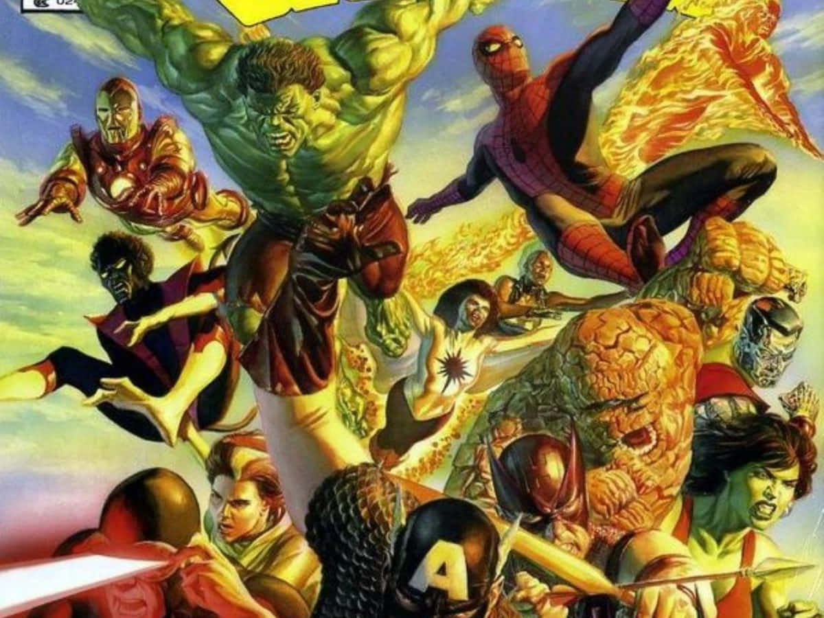 Secret Wars: Marvel Comic Heroes Unite for Battle Wallpaper