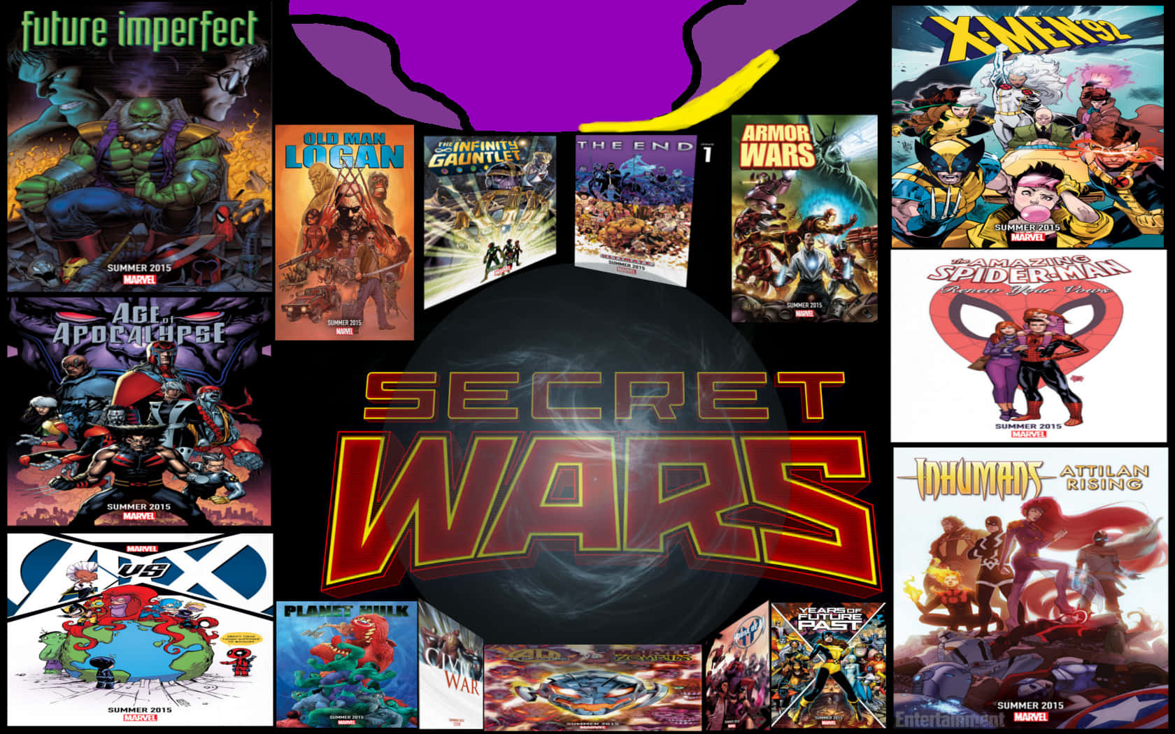 The Ultimate Superhero Battle: Secret Wars Wallpaper