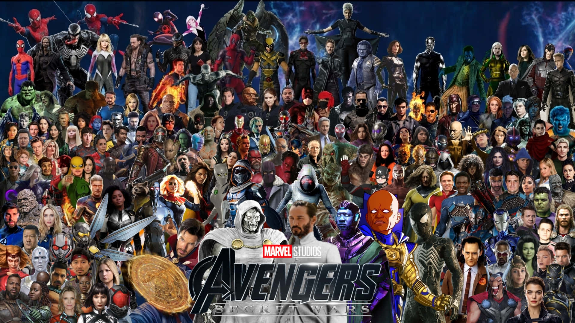 Epic Battle of Marvel Heroes in Secret Wars Wallpaper
