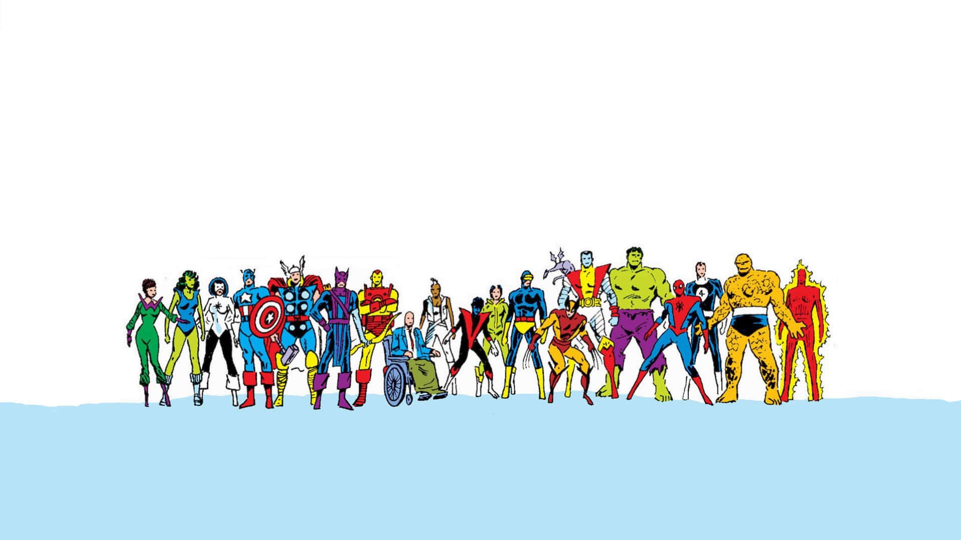 The Marvel Universe Unites in Secret Wars Battle Scene Wallpaper