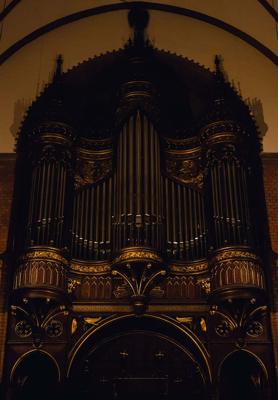 Secular Neo-gothic Organ Wallpaper