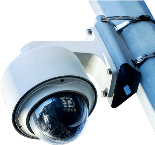 Security Camera Mountedon Wall PNG