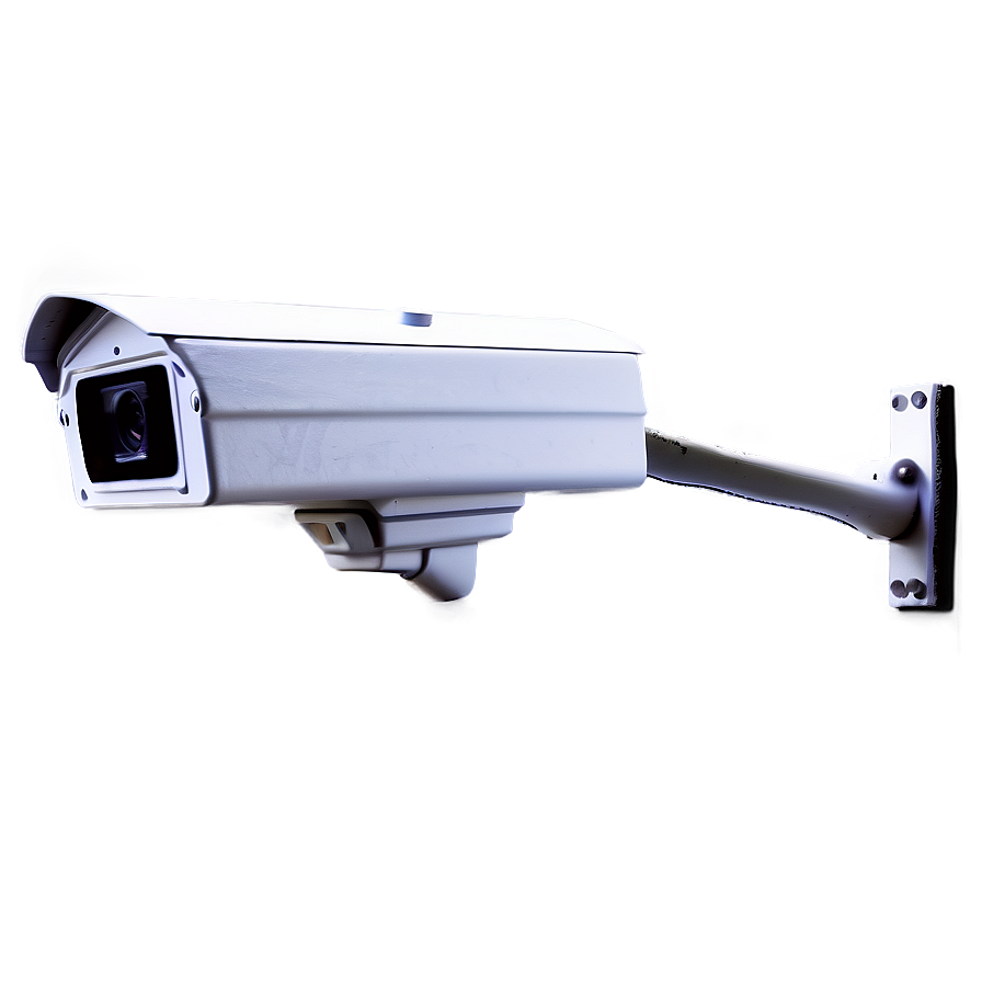 White security camera mounted on wall with glowing halo effect — Camcorder Overlay Wallpaper