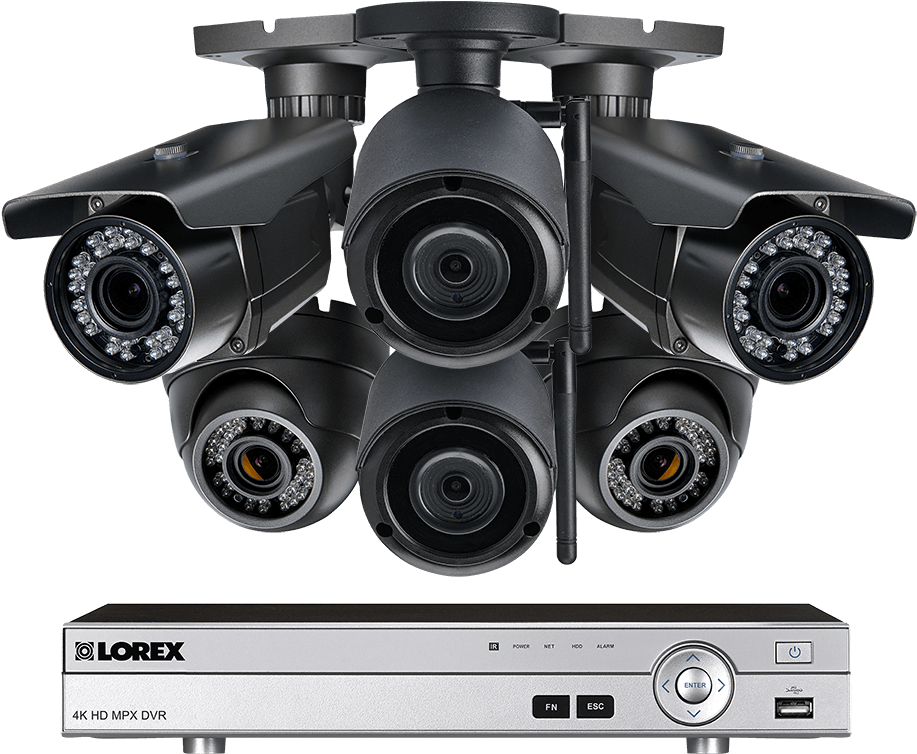 Security Camera Systemwith D V R PNG