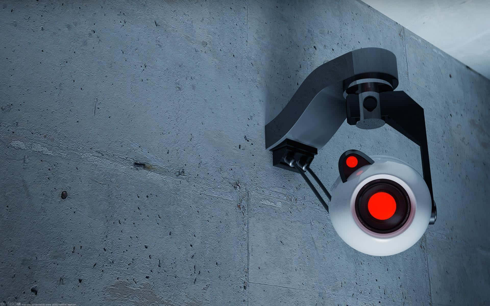 Security Camera With Red Light Wallpaper