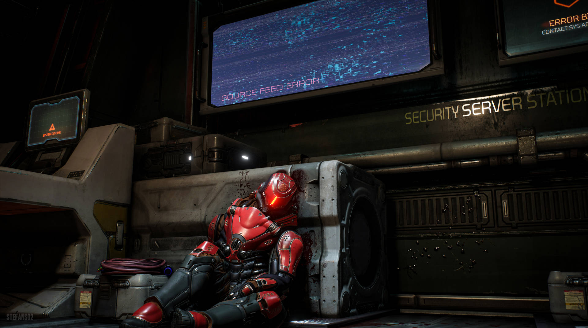 Estaciónde Servidor De Seguridad En Doom 4k Fondo de pantalla