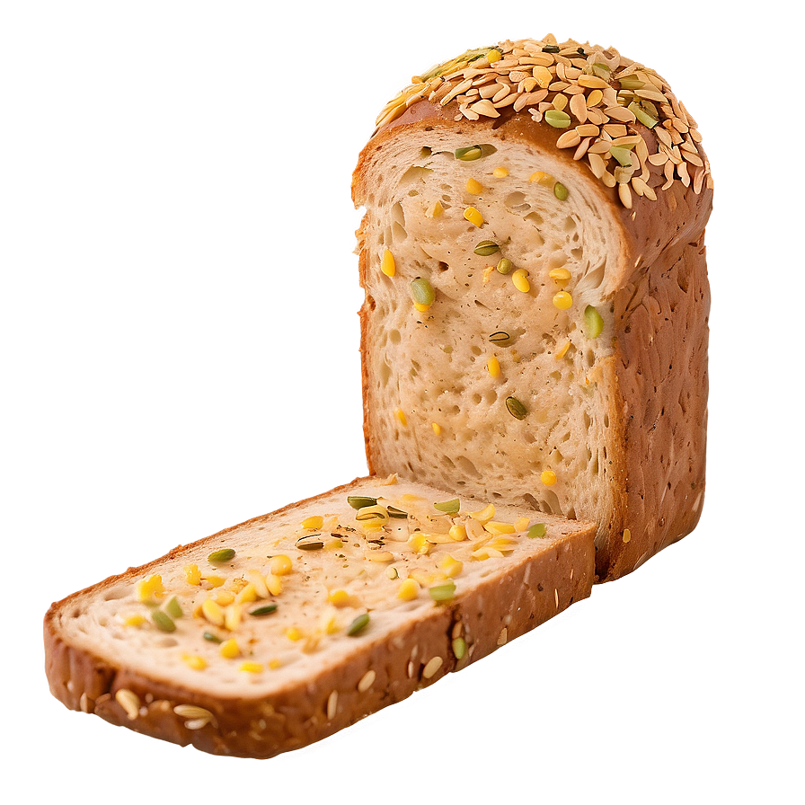 Seed Topped Bread Slice Png Bma PNG