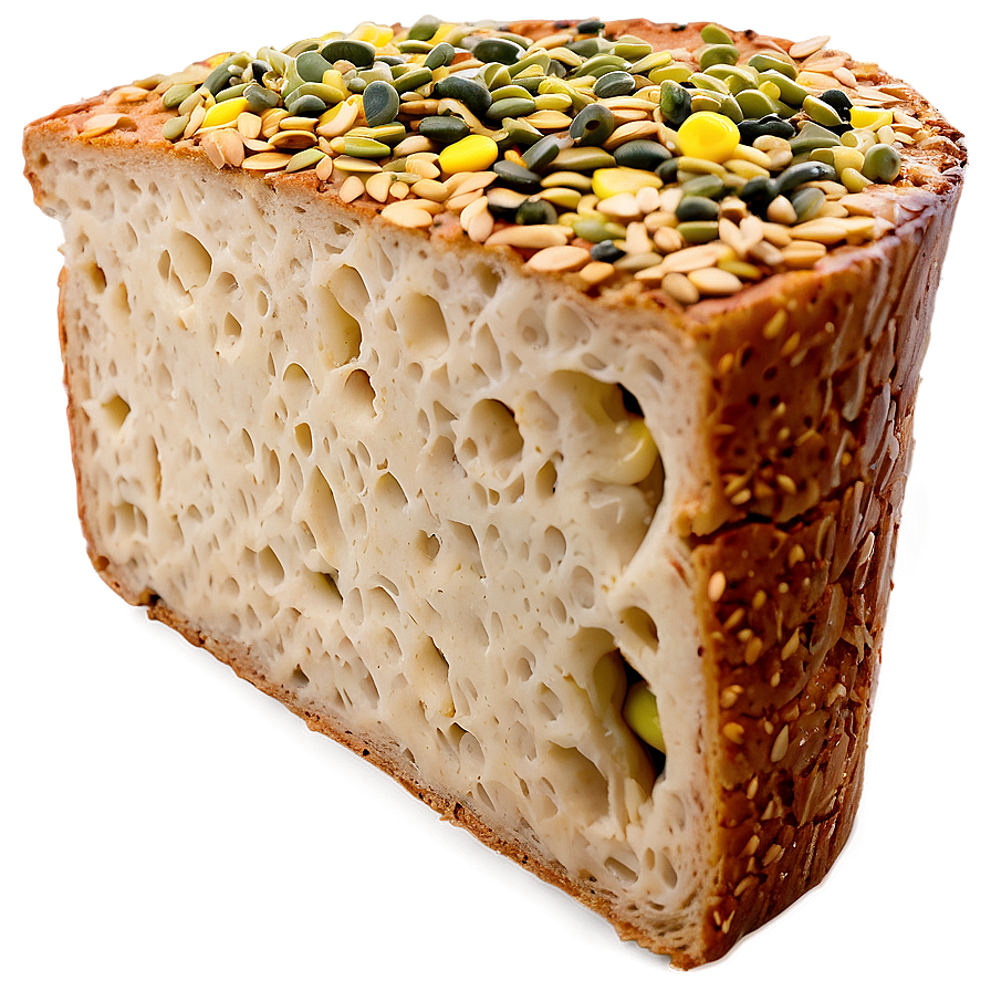 Seed Topped Bread Slice Png Gjf PNG