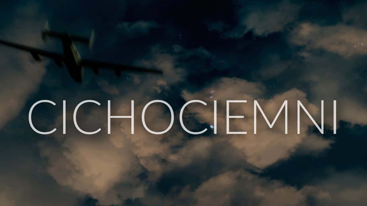 A Plane Flying In The Sky With The Words Chiocemi Wallpaper