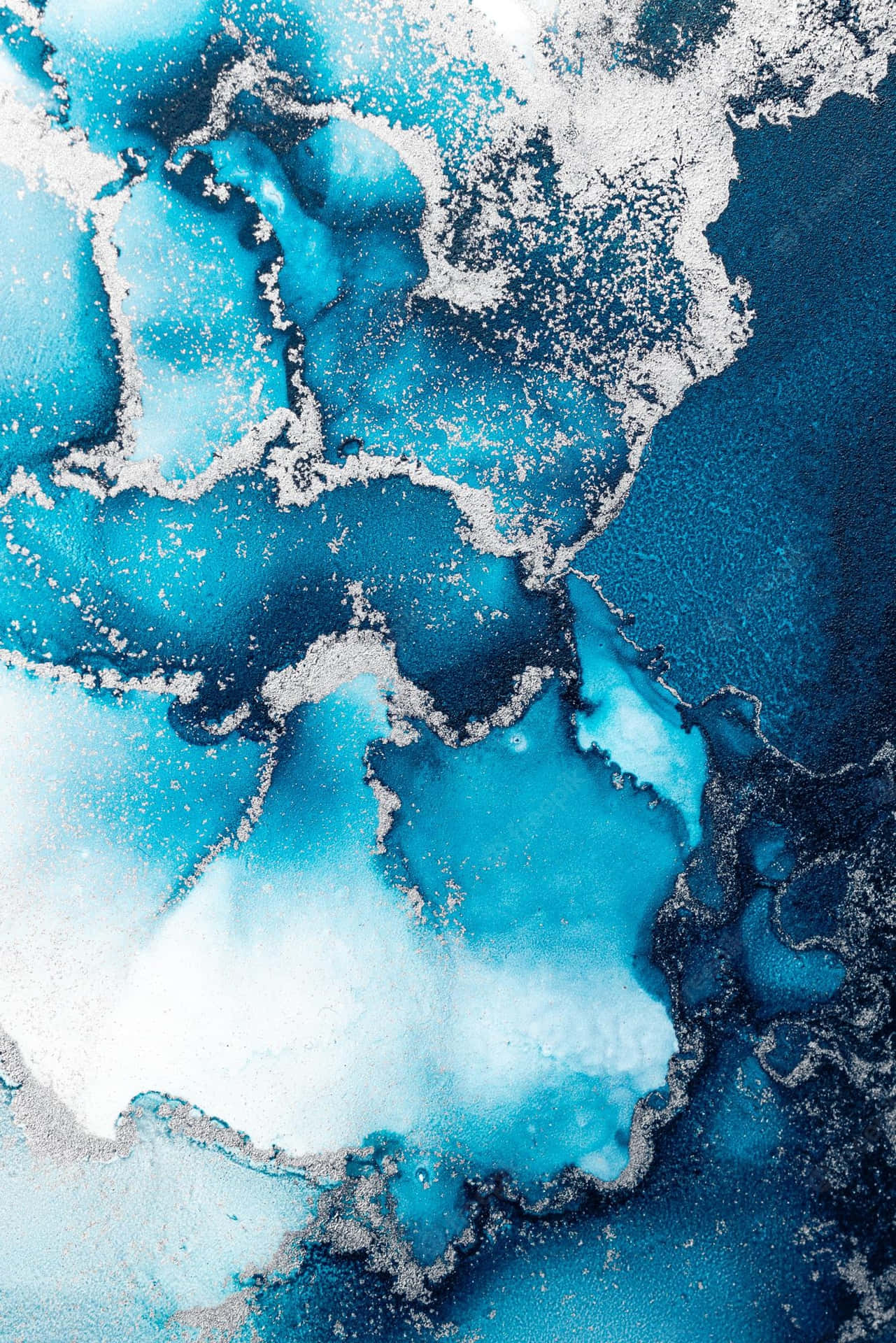 Enblå Og Hvid Isvandbaggrund. Wallpaper