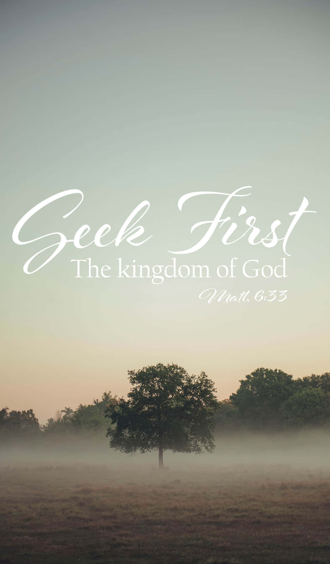 Seek First Kingdomof God Inspirational Poster Wallpaper