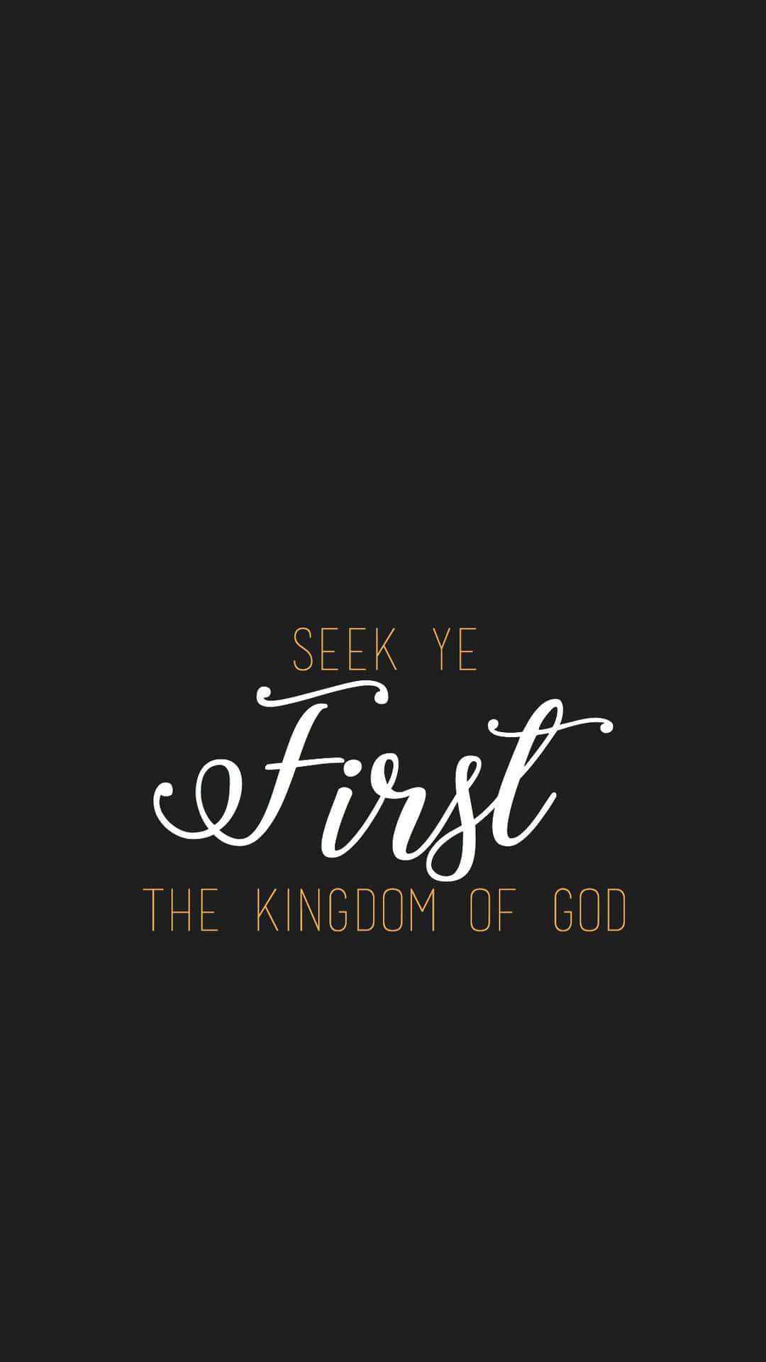 Seek First Kingdomof God Inspirational Quote Wallpaper