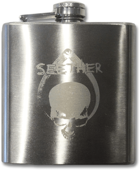 Seether Branded Stainless Steel Flask PNG