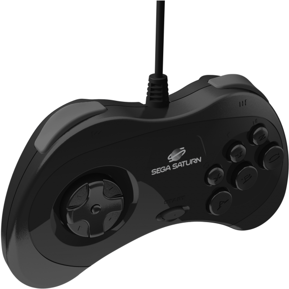 Sega Saturn Controller Black PNG