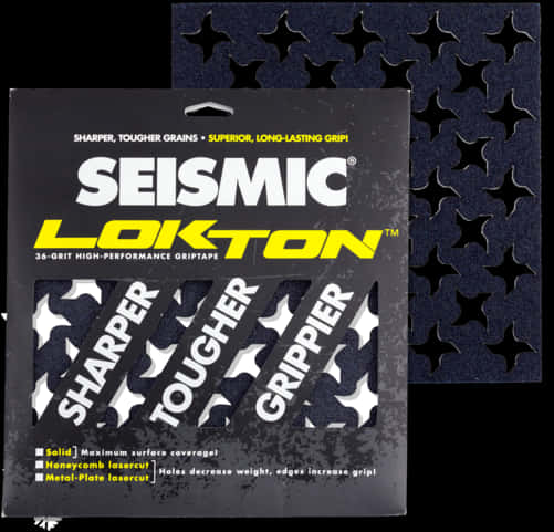 Seismic Lokton Griptape Packagingand Product PNG