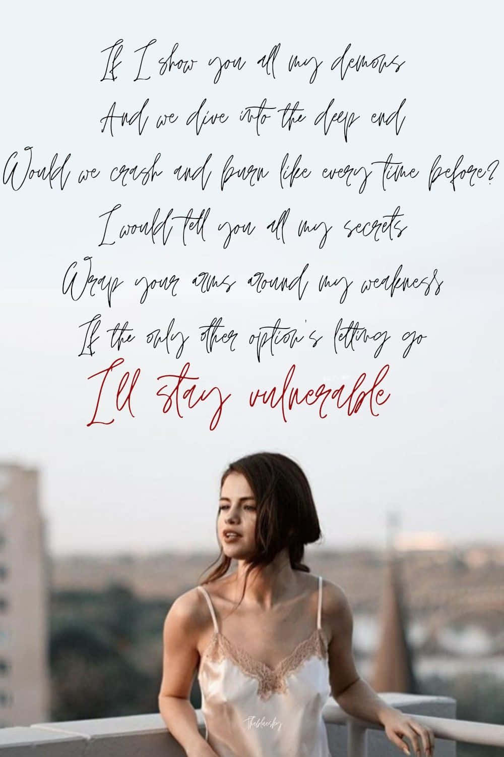 Selena Gomez Vulnerable Quote Wallpaper