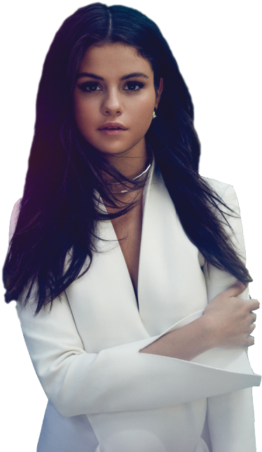 Download Selena Gomez White Blazer Portrait | Wallpapers.com