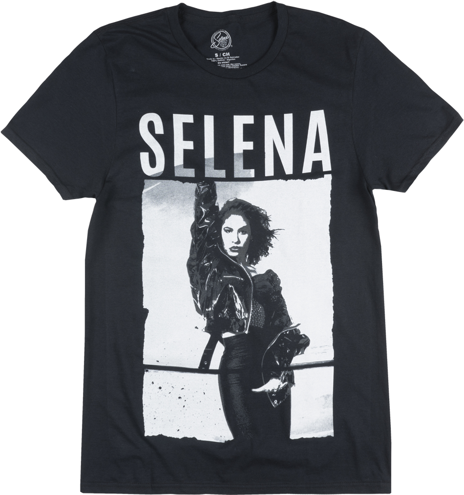 Selena Quintanilla Black T Shirt Graphic PNG