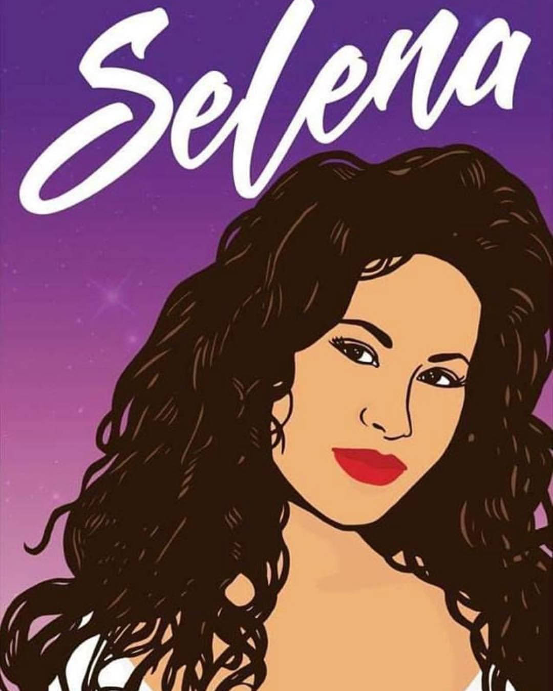 Selena Quintanilla Cartoon Art Wallpaper