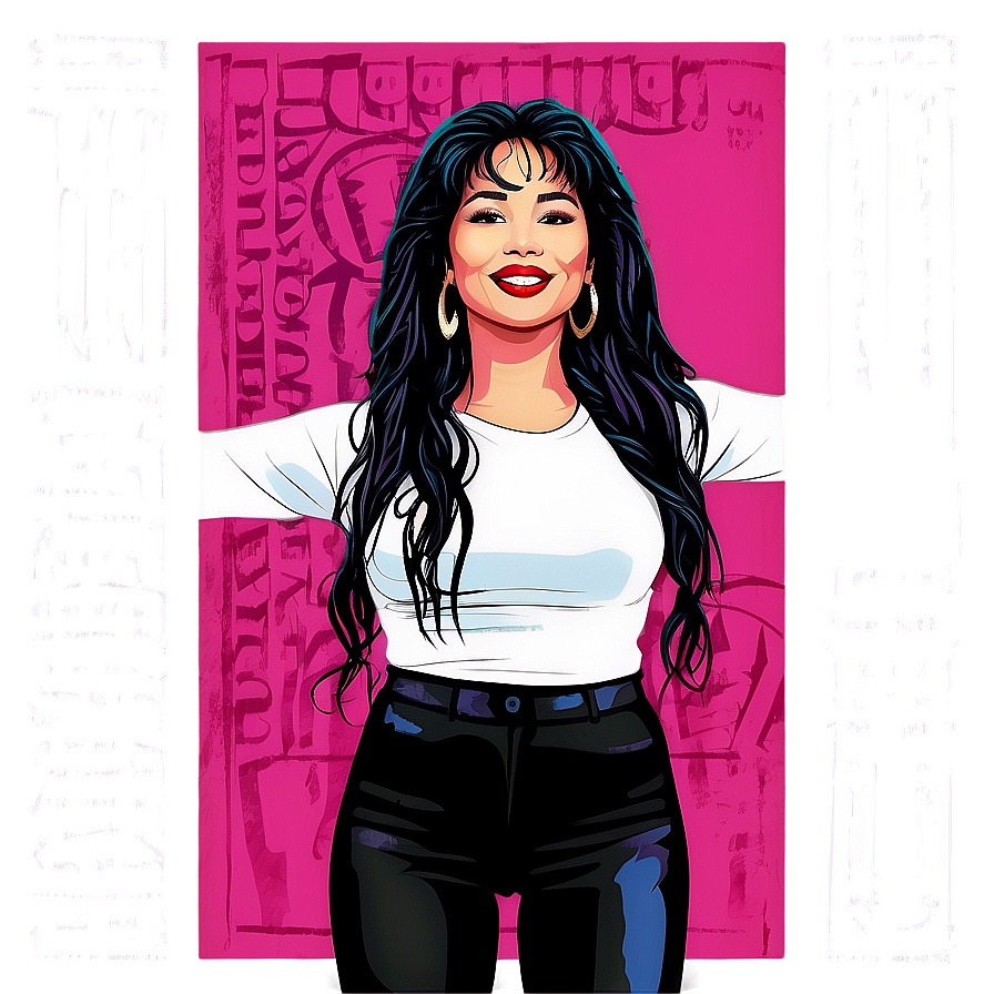 Download Selena Quintanilla Fan Art Illustration Png 11 | Wallpapers.com