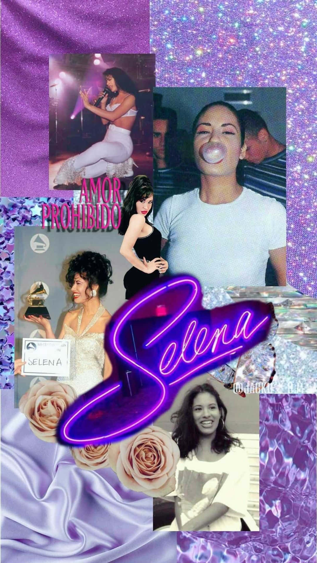 Zeigensie Ihre Liebe Zur Lateinamerikanischen Ikone Selena Quintanilla Mit Diesem Stilvollen Iphone Wallpaper