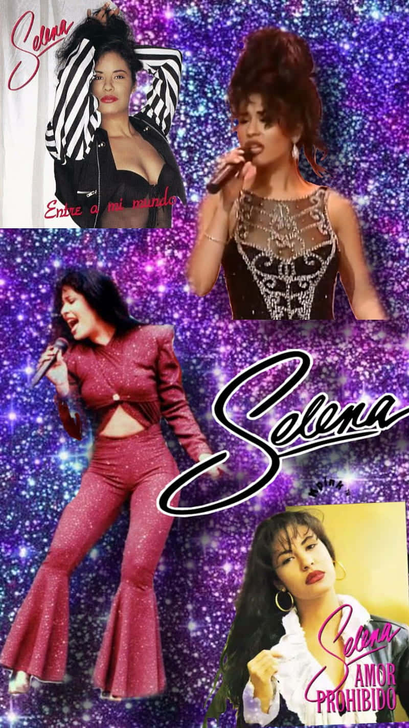 Zeigensie Ihre Liebe Für Selena Quintanilla Mit Diesem Stilvollen Iphone-design, Das Ihr Ikonisches Porträt Zeigt. Wallpaper