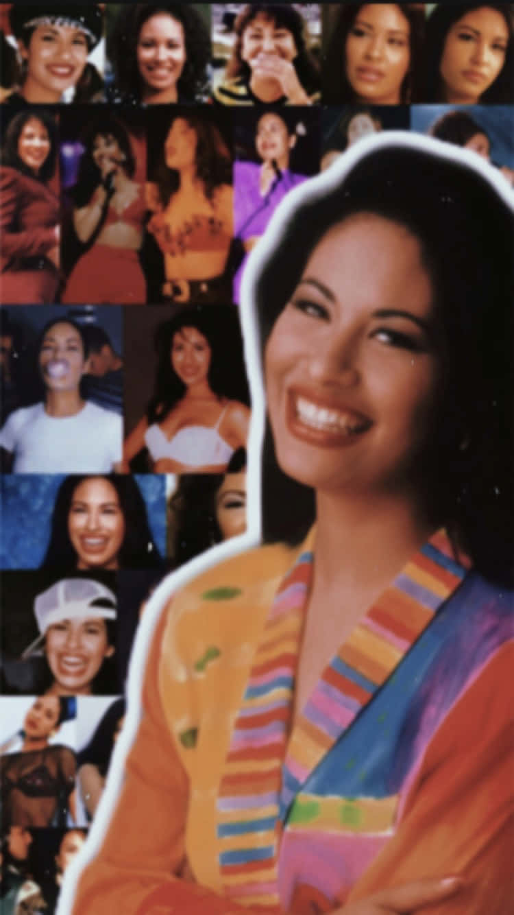 Brighten your day with an iPhone adorned with Selena Quintanilla art Wallpaper