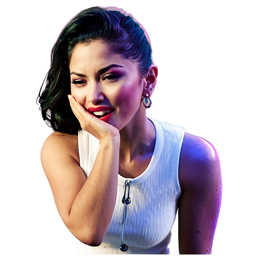 Selena Quintanilla Microphone Singing Moment Png Ovd15 PNG