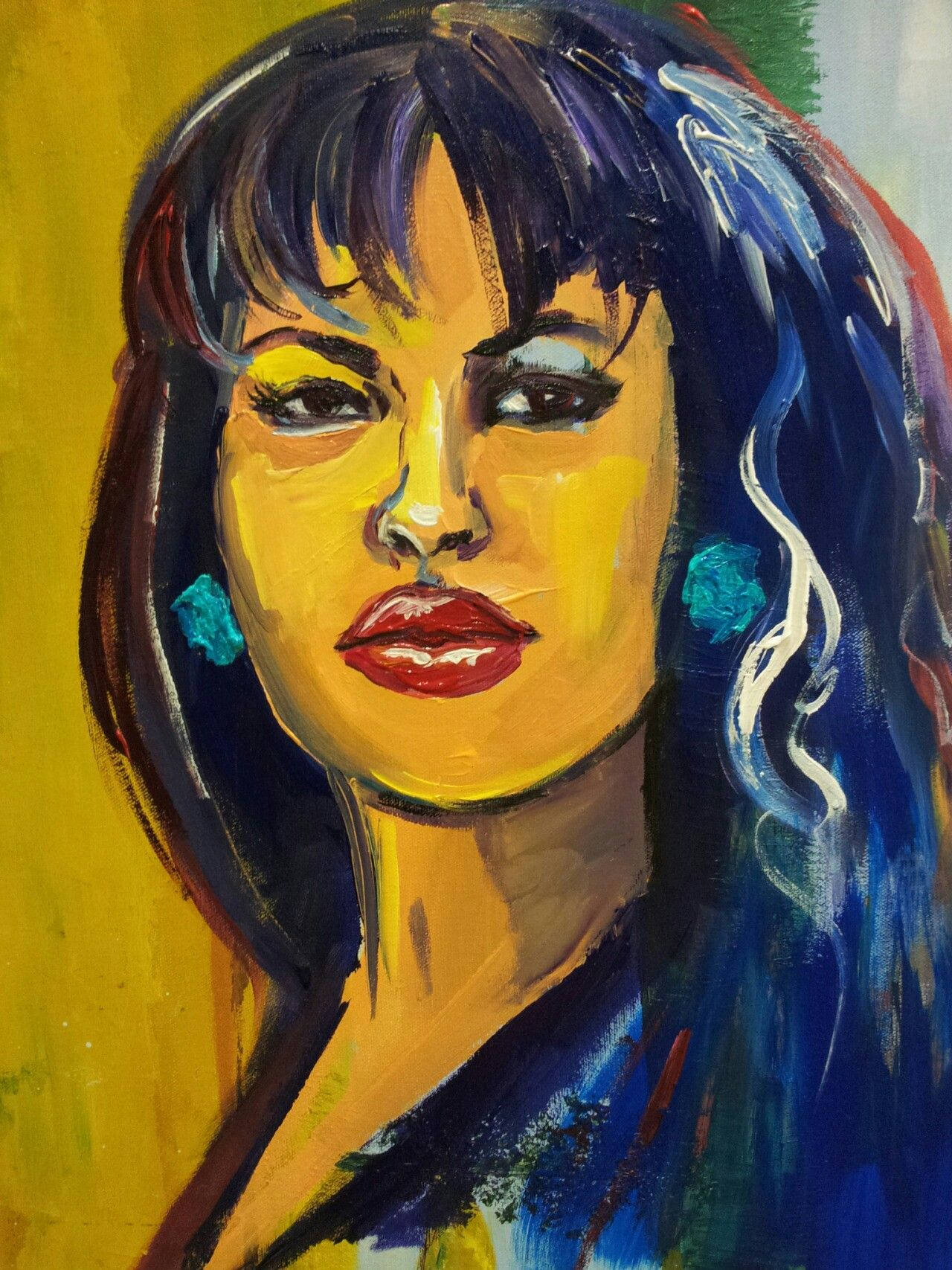 Selena Quintanilla Portrait Painting Wallpaper