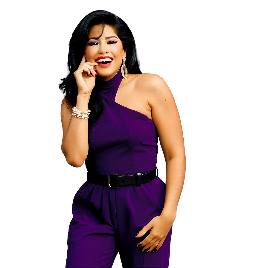Selena Quintanilla Purple Jumpsuit Icon Png 98 PNG