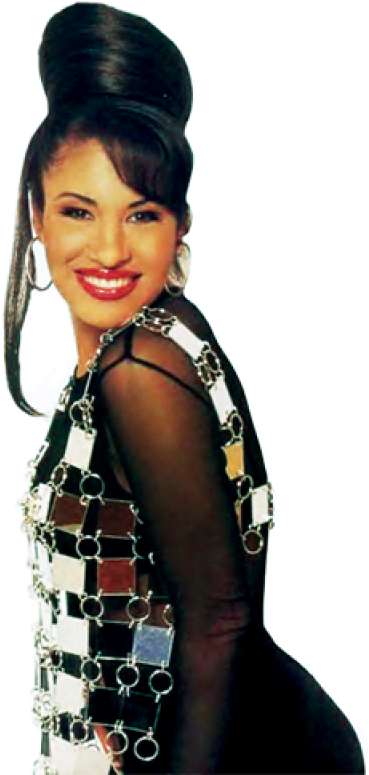 Selena Quintanilla Smilingin Mirror Dress PNG