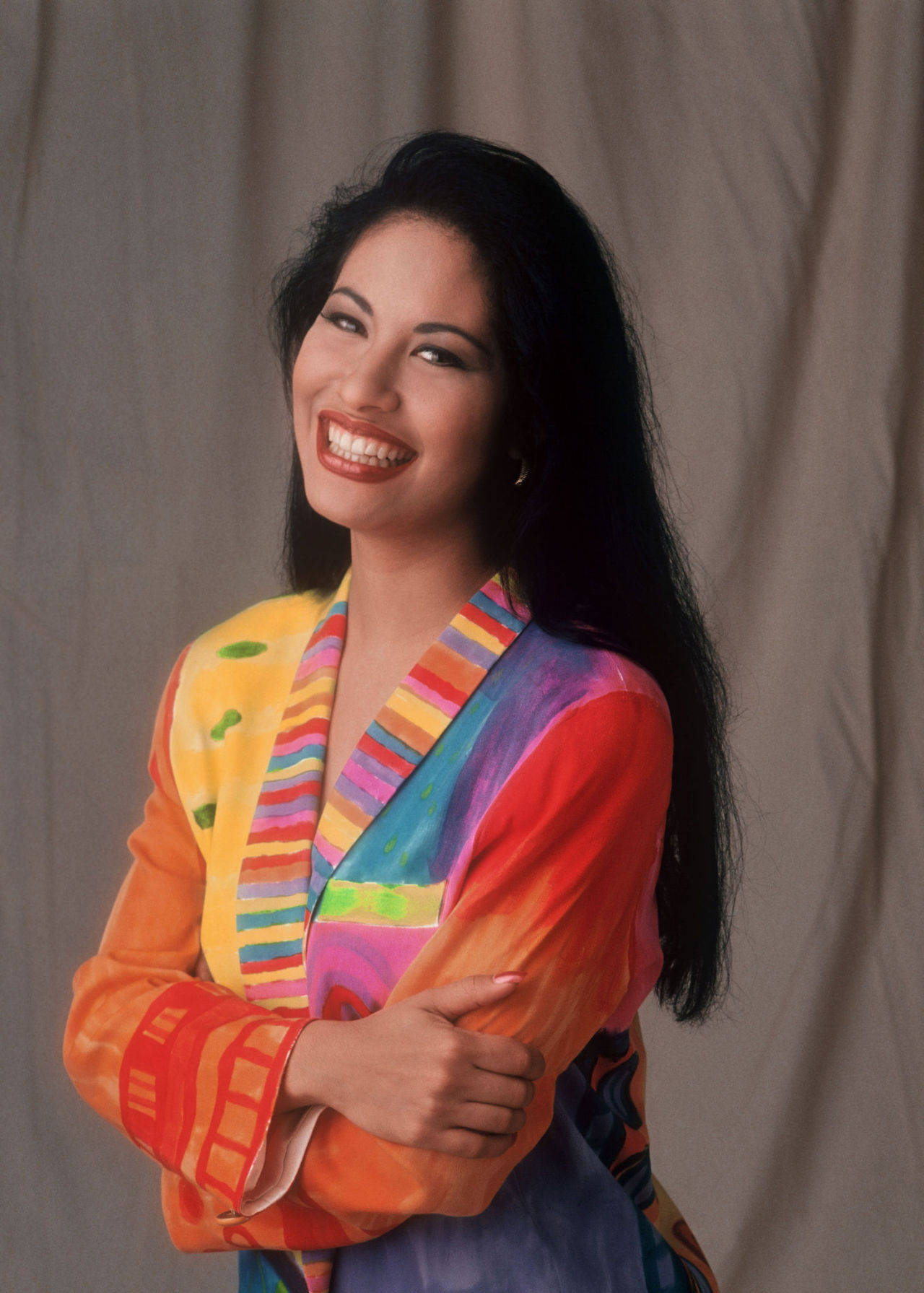 Selena Quintanilla Suger Smil Væg Tapet Wallpaper