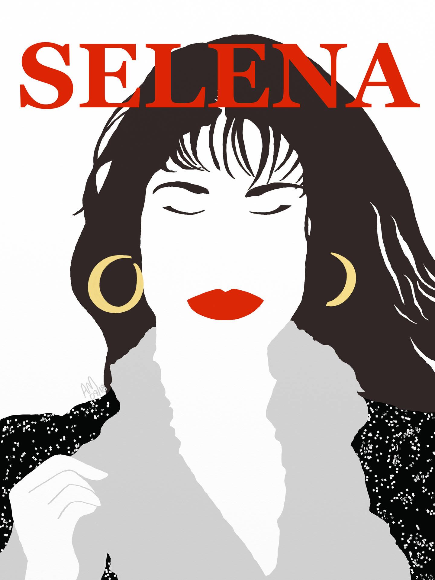 Selena Quintanilla Vector Art Wallpaper